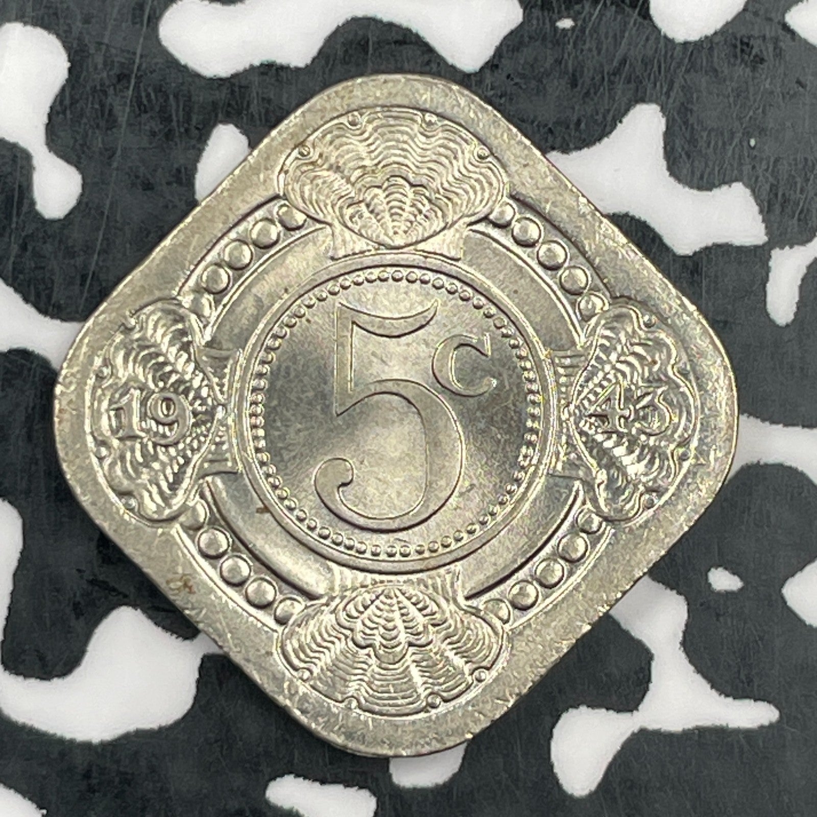1943 Curacao 5 Cents Lot#F6953 High Grade! Beautiful!