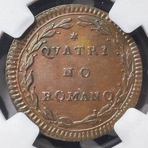 1786 Papal States 1 Quattrino NGC MS63BN Lot#G9019 Top Graded! Choice UNC!