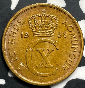 1938 Iceland 1 Eyrir Lot#T9407 Nice!