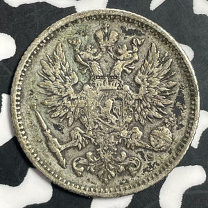 1874 Finland 50 Pennia Lot#E8524 Silver!