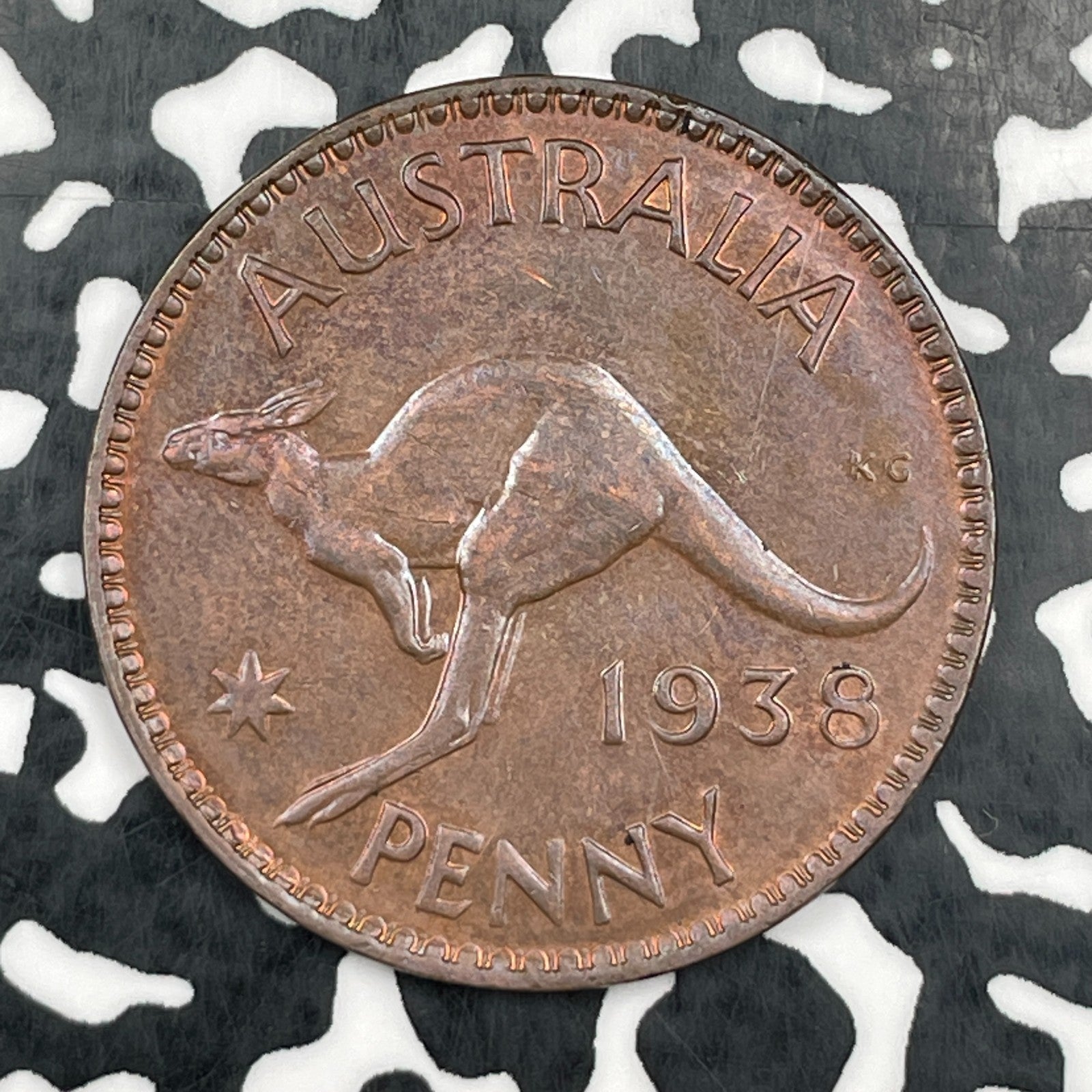 1938 Australia 1 Penny Lot#N2881 Nice!