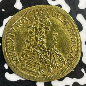 Undated Germany Nuremberg Louis XIV Token by Cornelius Lauffer Lot#E5091 Cleaned