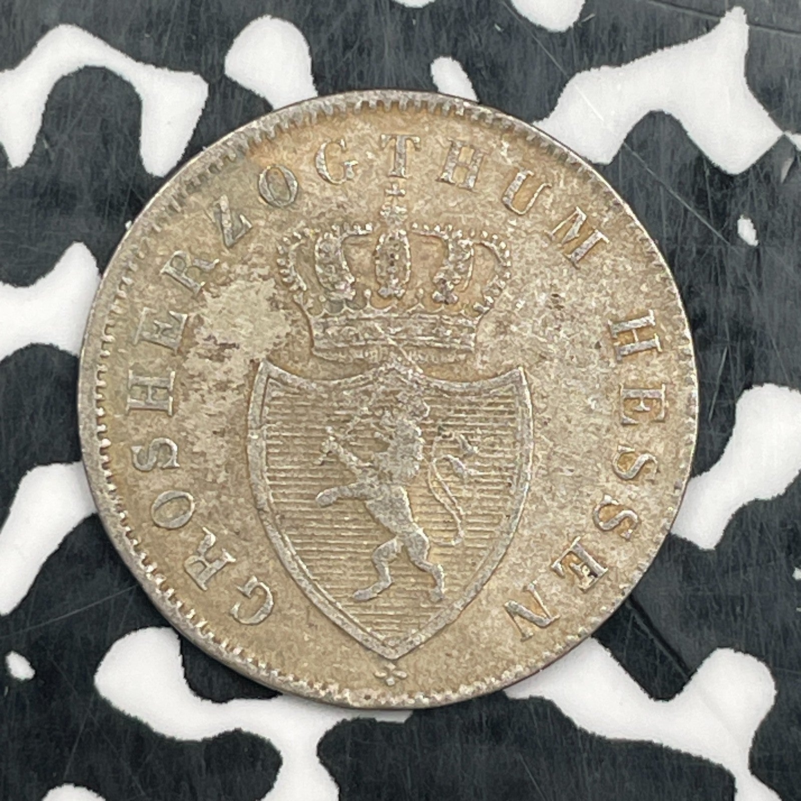 1838 Germany Hesse-Darmstadt 6 Kreuzer Lot#N3578 Silver!