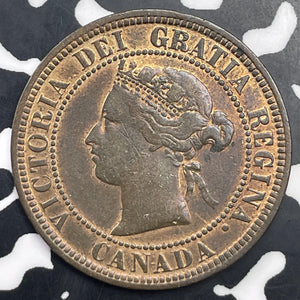 1876-H Canada Large Cent Lot#C1479 Old Cleaning