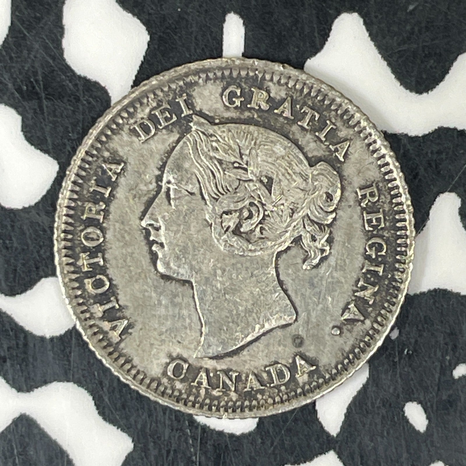 1880-H Canada 5 Cents Lot#JM0576 Silver! Nice!