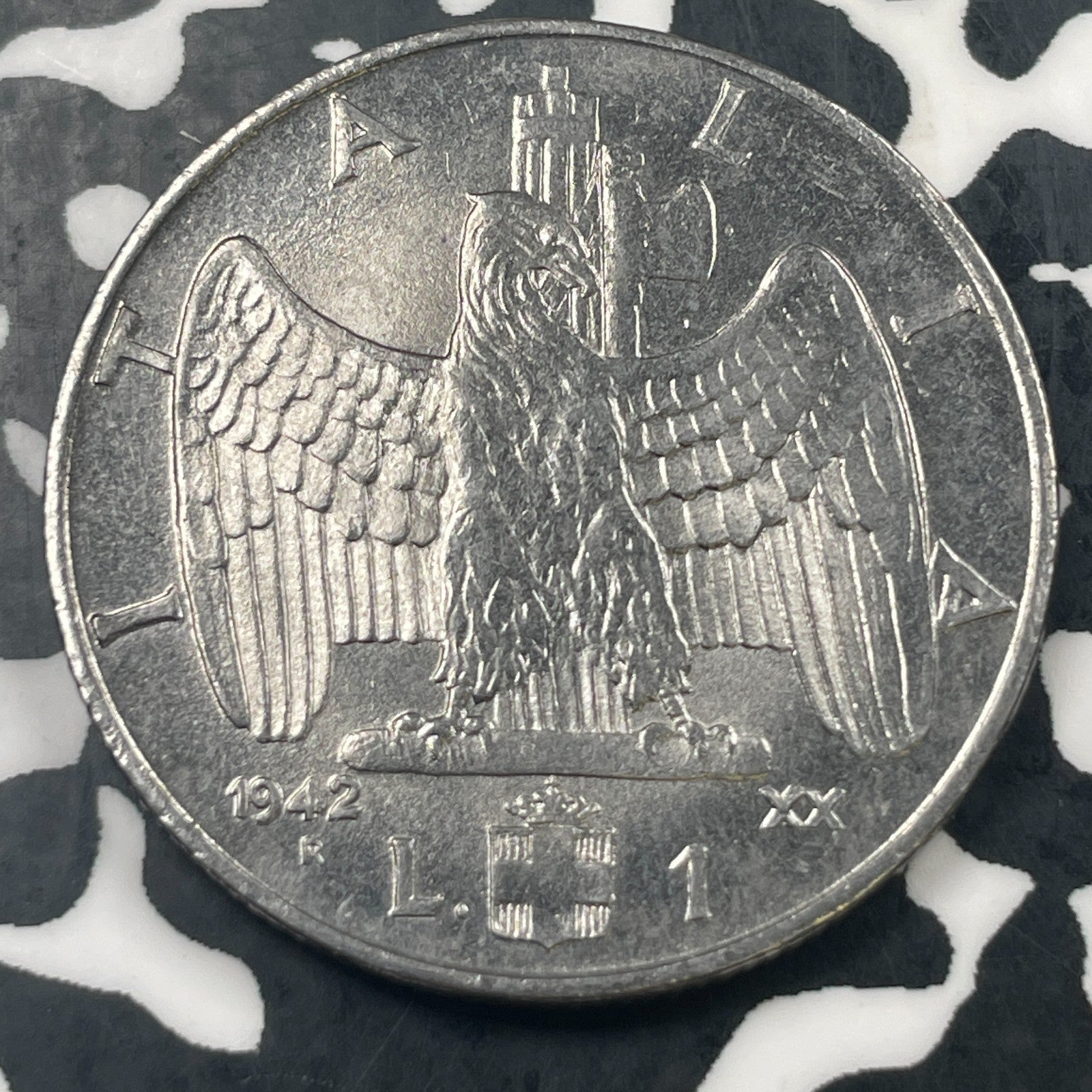 1942-R Italy 1 Lira Lot#N3793 High Grade! Beautiful!