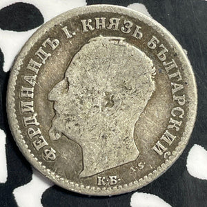 1891 Bulgaria 50 Stotinki Lot#E7985 Silver!