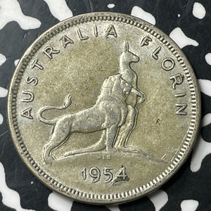 1954 Australia Florin Lot#E8074 Silver!