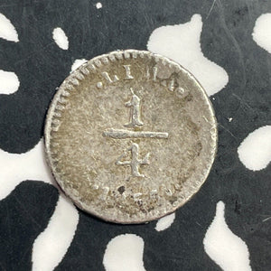 1855-Lima Peru 1/4 Real Lot#T0094 Silver!