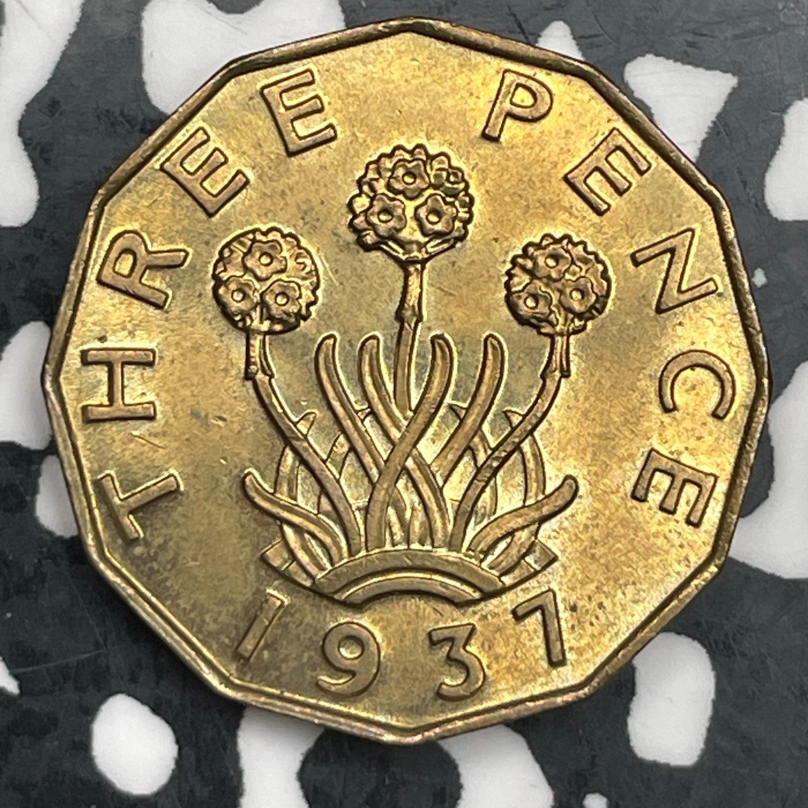 1937 Great Britain 3 Pence Threepence Lot#F7178 High Grade! Beautiful!