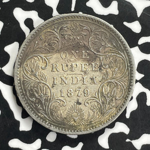 1879 India 1 Rupee Lot#C0181 Silver!