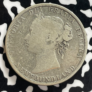 1885 Newfoundland 50 Cents Lot#T7682 Silver! Key Date!