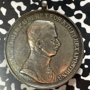 (1917) Austria WWI Charles I Medal For Bravery Lot#JM9359 Silver! Ostmark-119
