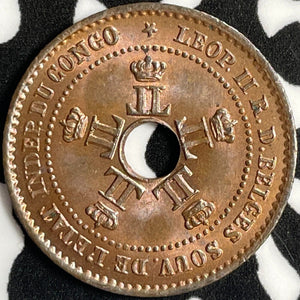 1888 Belgian Congo 1 Centime Lot#D9041 High Grade! Beautiful!