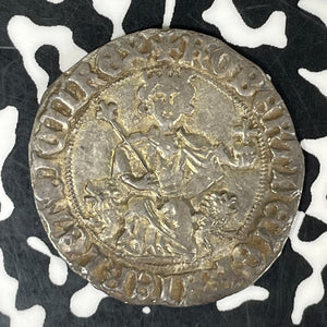 (1309-1343) Italy Naples & Sicily Roberto D'angio AR Gigliato Lot#JM9446 Silver