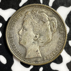 1902 Netherlands 25 Cents Lot#E1080 Silver!