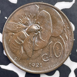 1921-R Italy 10 Centesimi Lot#C1310