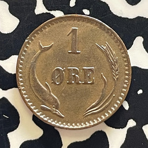1899 Denmark 1 Ore Lot#T5822 High Grade! Beautiful!