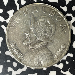 1931 Panama 1 Balboa Lot#T5942 Large Silver Coin!