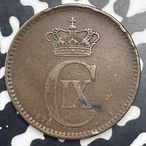 1875 Denmark 5 Ore Lot#C1417