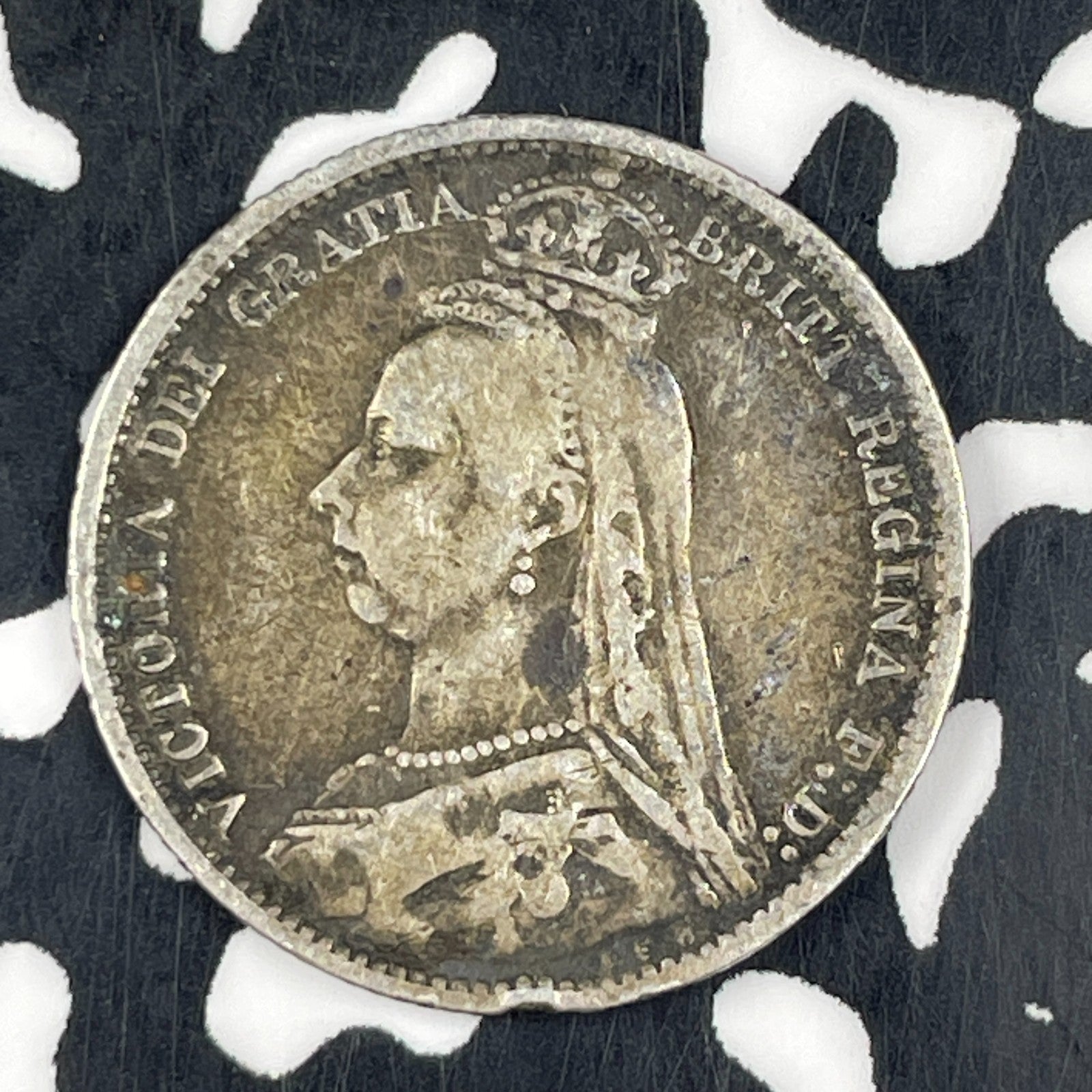 1889 Great Britain 6 Pence Sixpence Lot#F4748 Silver!