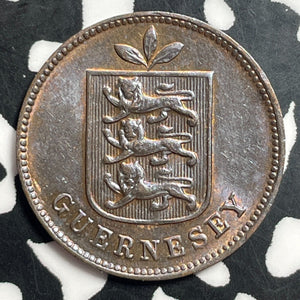 1902-H Guernsey 1 Double Lot#T1437 High Grade! Beautiful!