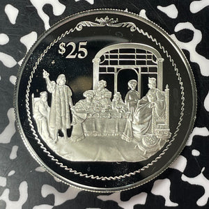 1992 British Virgin Islands $25 Dollars Lot#T4628 Large Silver Coin! Proof!