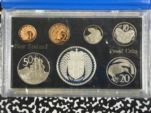 1979 New Zealand 7x Coin Proof Set Lot#B2618 Including Silver! W/ Original Case