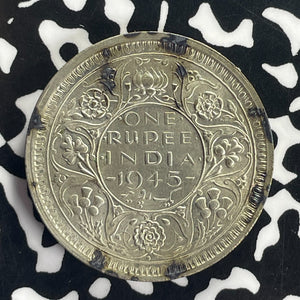 1945 India 1 Rupee Lot#T8646 Silver! High Grade! Beautiful!