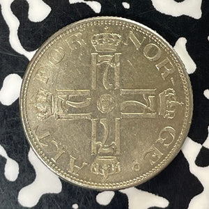 1922 Norway 50 Ore Lot#T5851 High Grade! Beautiful! KM#379