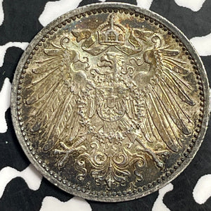 1907-A Germany 1 Mark Lot#T0074 Silver! High Grade! Beautiful!