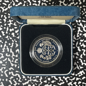 1990 G.B. Queen Mother 90th £5 Pounds Lot#B2540 Silver! Proof! W/ Box & C.O.A.