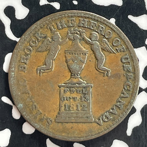 1816 Upper Canada Sir Isaac Brock 1/2 Penny Token Lot#T7725