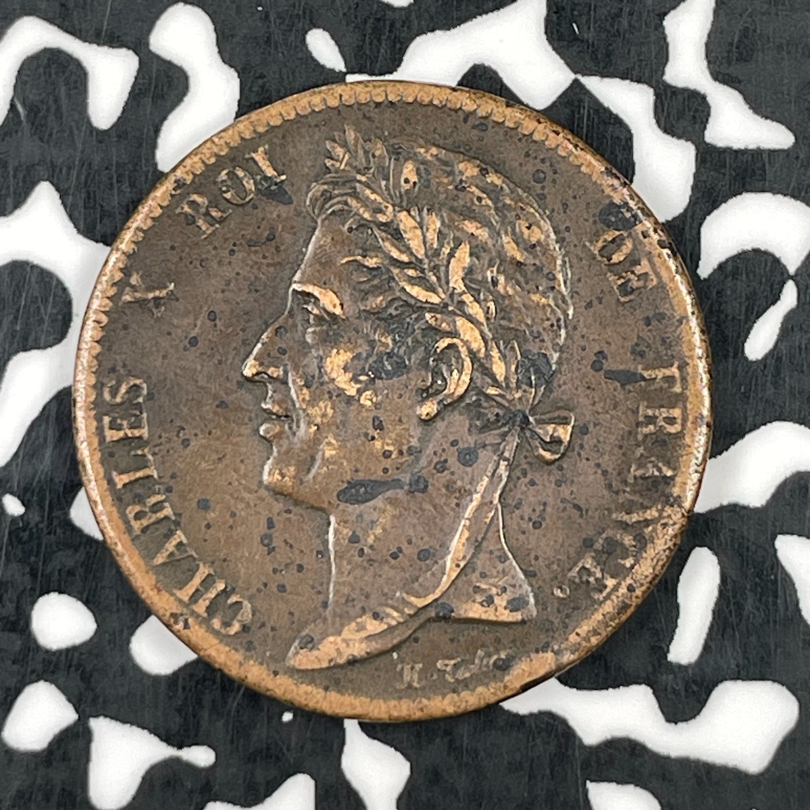 1829-A French Colonies 5 Centimes Lot#JM1510 Nice!