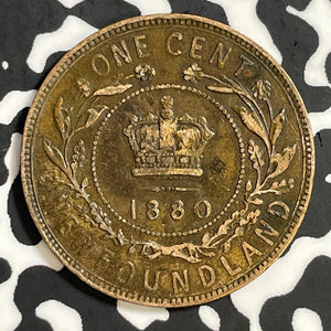 1880 Newfoundland Large Cent Lot#E6961 Round '0'