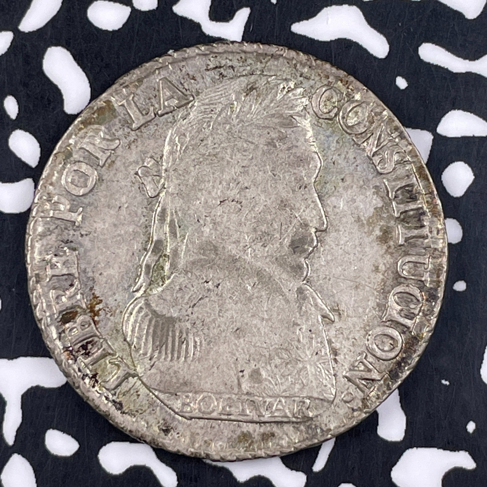 1830-PTS JL Bolivia 4 Soles Lot#JM1317 Silver! Nice!