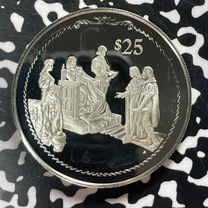 1992 British Virgin Islands $25 Dollars Lot#T4637 Large Silver Coin! Proof!