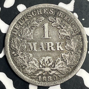 1880-F Germany 1 Mark Lot#T0189 Silver! Key Date!