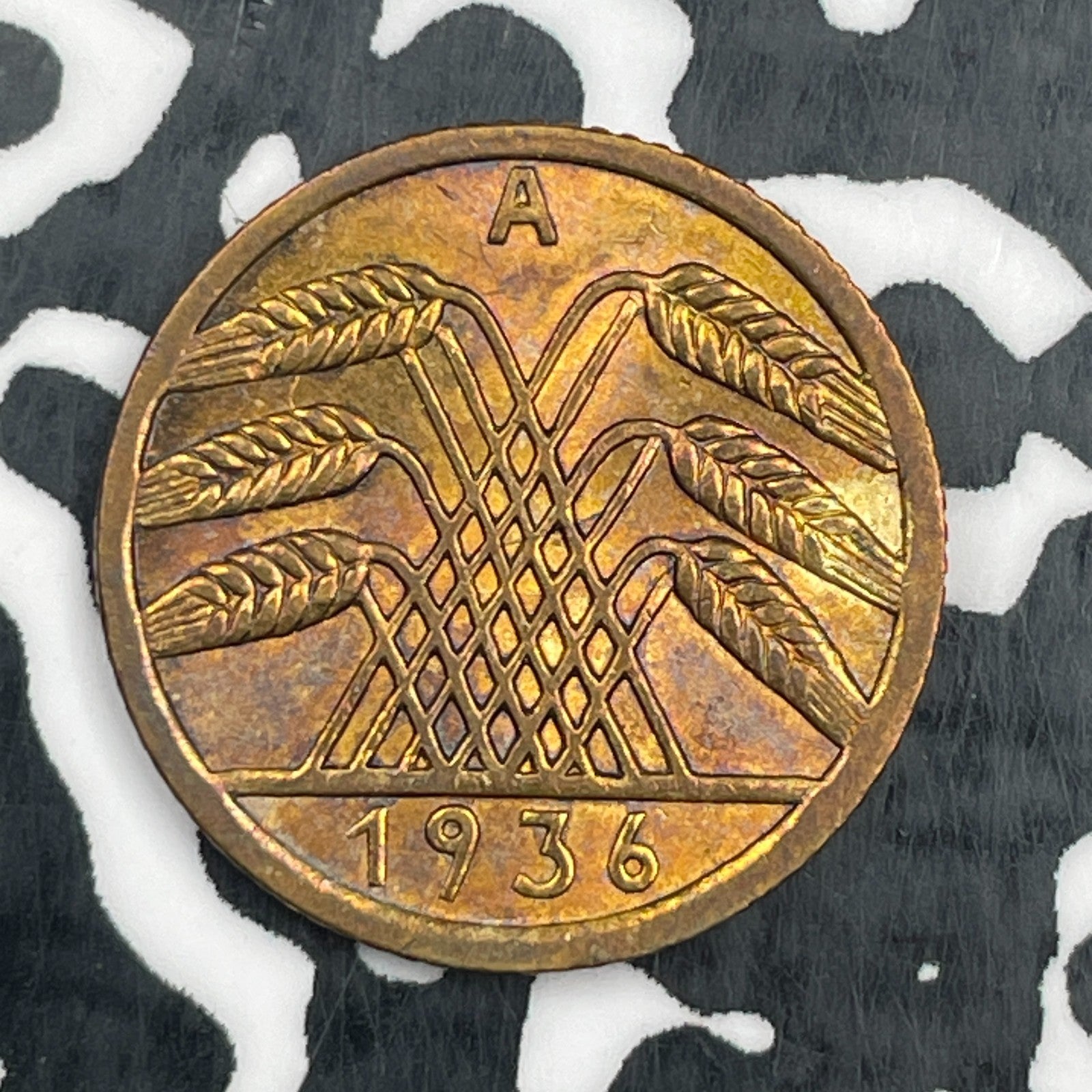 1936-A Germany 5 Pfennig Lot#N1423 High Grade! Beautiful!