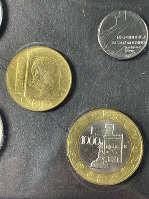 (1974-1996) San Marino 10x Coin Souvenir Mint Set Lot#B1948 With Case