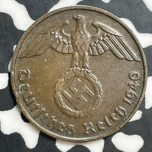 1940-D Germany 2 Pfennig Lot#E7950