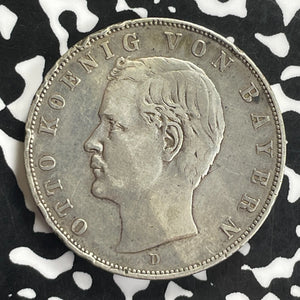 1911-D Germany Bavaria 3 Mark Lot#C0164 Silver! Rim Nicks