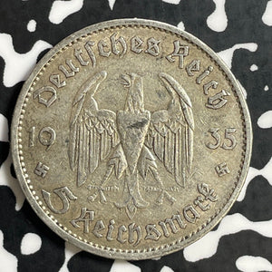 1935-A Germany 5 Mark Lot#E9351 Silver!