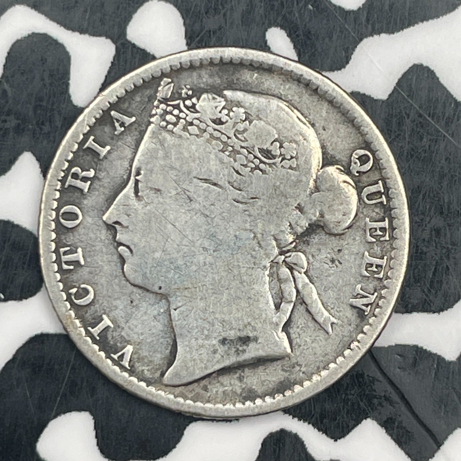 1895 Straits Settlements 10 Cents Lot#F9811 Silver!