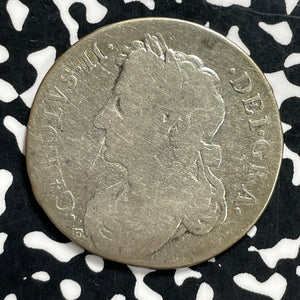 1681 Scotland Charles II 2 Merk 1/2 Dollar Lot#JM9911 Silver! Scarce! S-5619