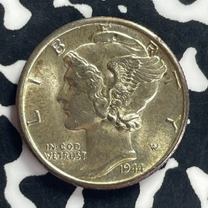 1944-D U.S. Mercury Dime Lot#T9257 Silver! High Grade! Beautiful!