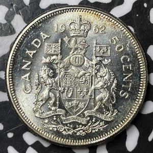 1962 Canada 50 Cents Lot#D7857 Silver! High Grade! Beautiful!
