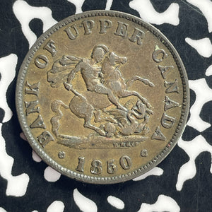 1850 Bank of Upper Canada 1/2 Penny Token Lot#T9255