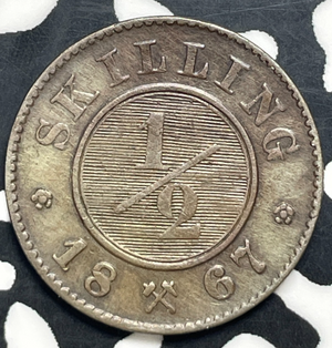 1867 Norway 1/2 Skilling Half Skilling Lot#T9934