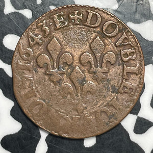 1643-E France Double Tournois Lot#T6500